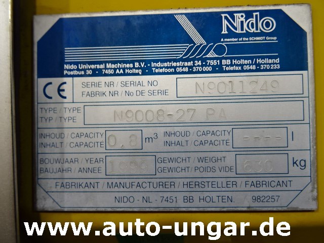Salzstreuer für Kommunal-/ Sonderfahrzeug Schmidt Nido 90 Bandstreuer Radnabenantrieb edelstahl intern 180: das Bild 4