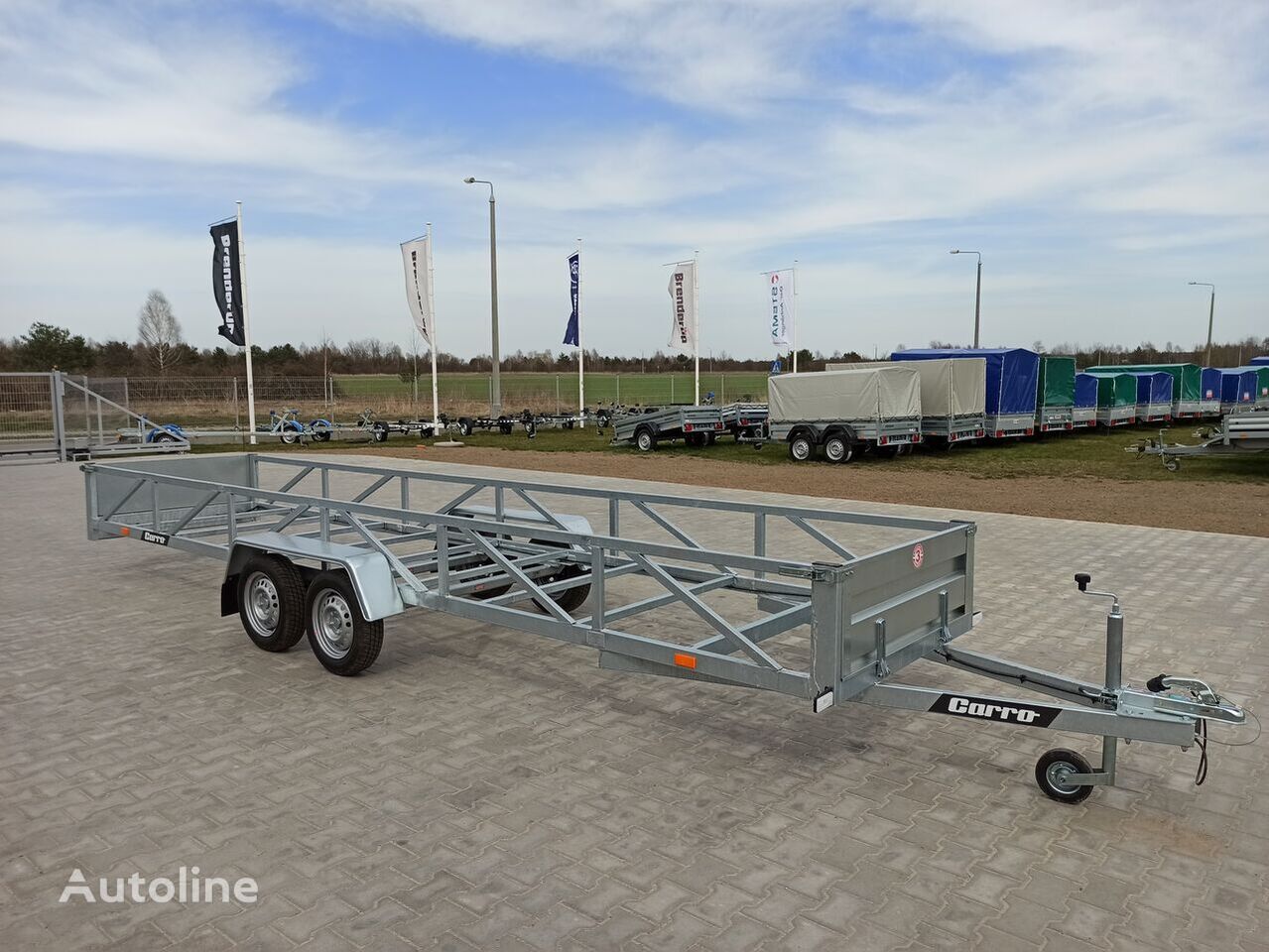 Pritschenanhänger/ Plattformanhänger, Zustand - NEU Carro przyczepa dłużyca ramowa 612x123 cm long trailer 6m: das Bild 8
