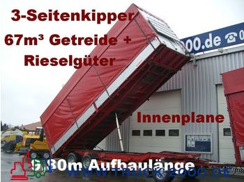 KEMPF 3-Seiten Getreidekipper 67m³   9.80m Aufbaulänge - Kipper Anhänger