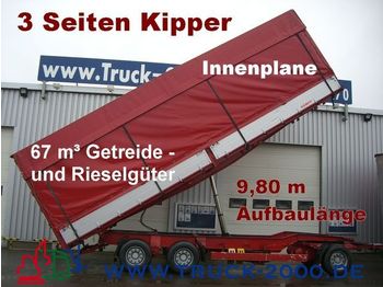 KEMPF 3-Seiten Getreidekipper 67m³   9.80m Aufbaulänge - Tankanhänger