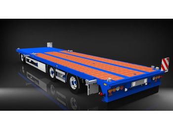 HRD 3 axle Achs light trailer drawbar ext tele  - Tieflader Anhänger