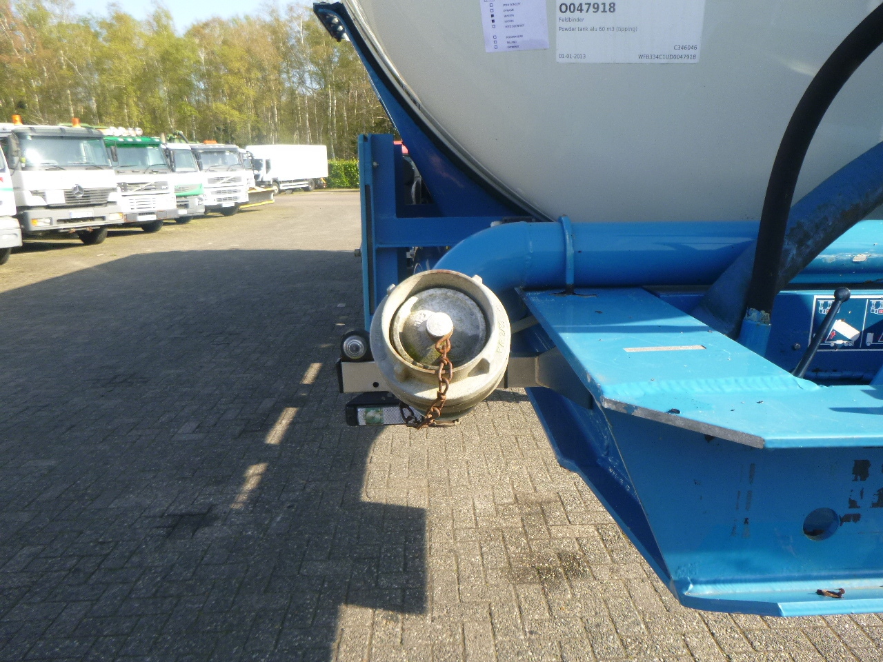Tankauflieger Für die Beförderung von Mehl Feldbinder Powder tank alu 60 m3 / Compressor diesel engine.: das Bild 24