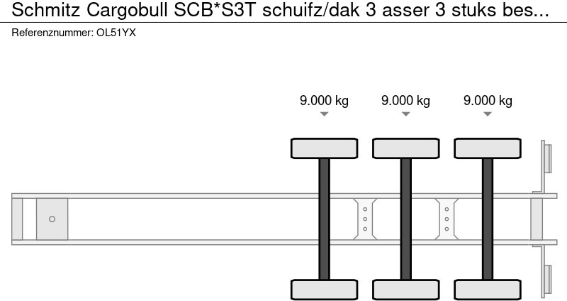 Planenauflieger Schmitz Cargobull SCB*S3T schuifz/dak 3 asser 3 stuks beschikbaar: das Bild 13