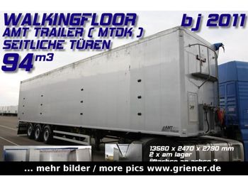 AMT TRAILER MTDK /94 m³/SEITENTÜREN LIFT 10400kg  - Schubboden Auflieger