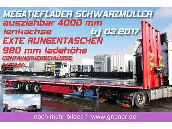 Tieflader Auflieger Schwarzmüller MEGA TIEFLADER 980 mm AZB LENKACHSE EXTE SAF !!!: das Bild 1
