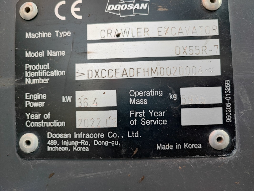 Minibagger Doosan DX55R-7: das Bild 2