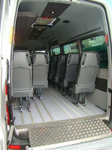 Kleinbus, Personentransporter, Zustand - NEU Mercedes-Benz - Cuby -316 CDI Sprinter mit el. Rollstuhlrampe: das Bild 2