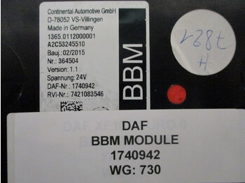 Elektrische Ausrüstung DAF 1740942 BBM MODULE: das Bild 4