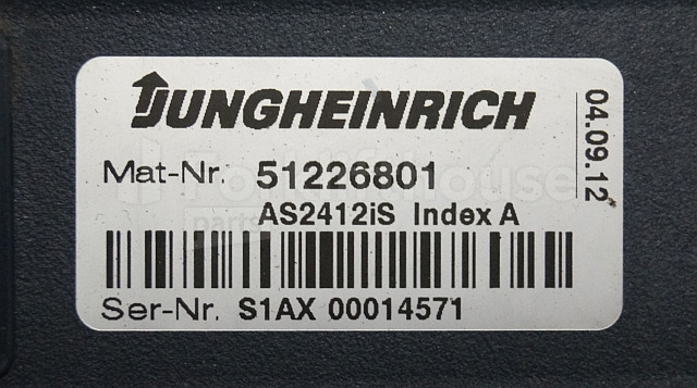 Steuergerät für Flurförderzeug Jungheinrich 51226801 Rij/hef/stuur regeling  drive/lift/steering controller AS2412 i S index A SW2,01 51256848 for ERD220 sn. S1AX00014571: das Bild 2