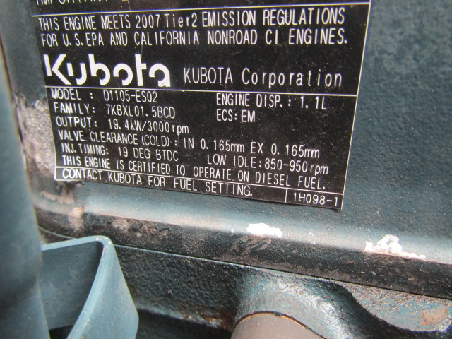 Motor für LKW KUBOTA D1105 (THERMOKING ENGINE) TYPE ESO2-19.4 KW: das Bild 3