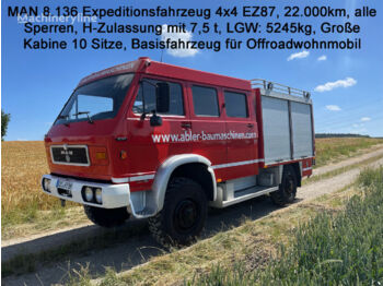 MAN 8.136 4x4 Expeditionsfzg. H-Zulassung 7,5t - Feuerwehrfahrzeug
