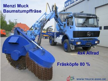 Kommunal-/ Sonderfahrzeug Mercedes-Benz 1831 4x4 Menzi Muck Baumstumpf- Wurzelfräse: das Bild 1