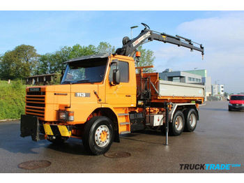 Kipper Scania T113 6x2 Kran mit Kipper