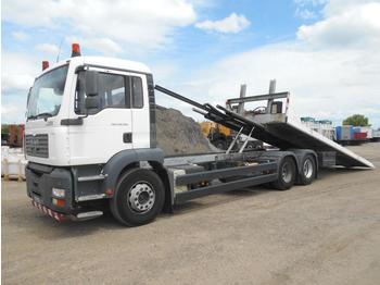 Pritsche LKW Für die Beförderung von schwere Technik MAN TGA 28.350: das Bild 1