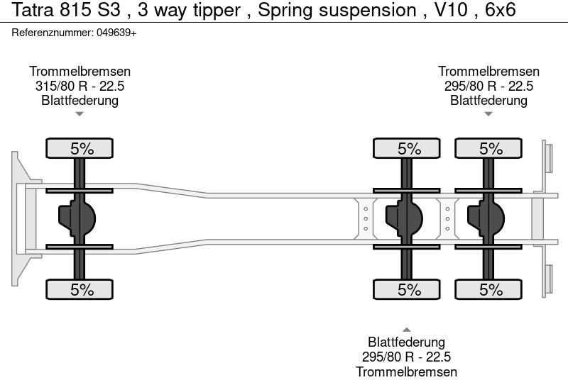 Kipper Tatra 815 S3 , 3 way tipper , Spring suspension , V10 , 6x6: das Bild 20
