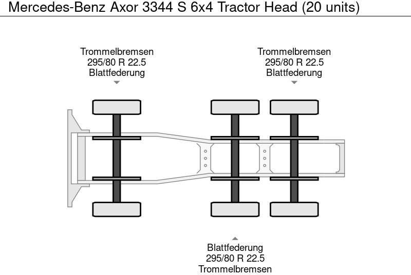 Sattelzugmaschine, Zustand - NEU Mercedes-Benz Axor 3344 S 6x4 Tractor Head (20 units): das Bild 17