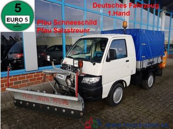 Planen Transporter Piaggio Pfau S 90 Allrad Winterdienst Pflug+Salzstreuer