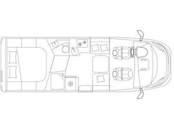 Laika KOSMO TI L 412 DS Navi Hubbett Automatik  - Teilintegriertes Wohnmobil: das Bild 2
