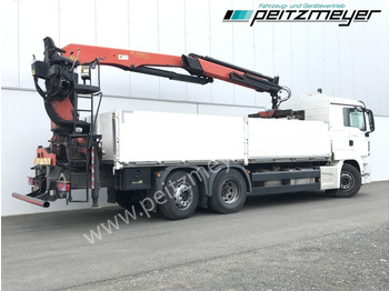 Pritsche LKW, Autokran MAN TGS 26.440 FL 6x2 Palfinger PK 21001 L Steinzange, EU 6, Lenkachse: das Bild 4