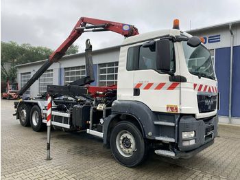 Abrollkipper, Autokran MAN TGS 26.360 6x2 Abrollkipper + Kran HMF 8,2 m: das Bild 1