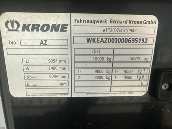 Container/ Wechselfahrgestell Anhänger Krone AZW 18 AZW 18: das Bild 2 Container/ Wechselfahrgestell Anhänger Krone AZW 18 AZW 18: das Bild 2