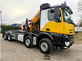 Abrollkipper, Autokran Mercedes-Benz AROCS 4143 8X4 WAF HOOKLIFT + CRANE EFFER 395 4S + ROTATOR + RADIO - 5/6 F - BE TRUCK - VERY NICE CONDITION: das Bild 2 Abrollkipper, Autokran Mercedes-Benz AROCS 4143 8X4 WAF HOOKLIFT + CRANE EFFER 395 4S + ROTATOR + RADIO - 5/6 F - BE TRUCK - VERY NICE CONDITION: das Bild 2