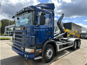 Abrollkipper Scania 124L-420 6x2 HOOKLIFT VDL 20T - STEEL SPRING / BALLESTAS / BLATT - MANUAL - MECHANICAL PUMP - 10 TIRES  DOUBLE WHEELS: das Bild 3