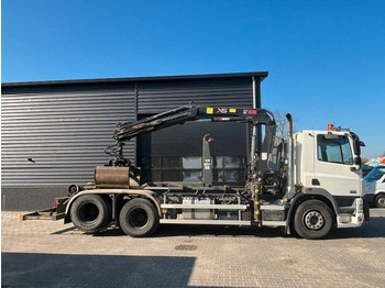 Abrollkipper, Autokran DAF FAS CF85.360 mit VDL Haak + HIAB 122 Kran: das Bild 5