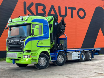 Pritsche LKW, Autokran Scania R 520 8x2*6 EFFER 685/6S / WINCH / JIB CONNECTION / PLATFORM L=6423 mm: das Bild 2