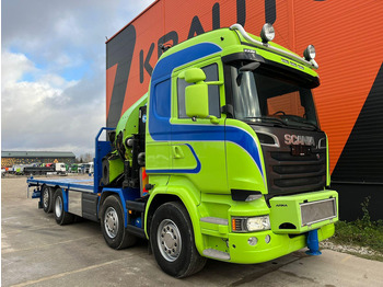 Pritsche LKW, Autokran Scania R 520 8x2*6 EFFER 685/6S / WINCH / JIB CONNECTION / PLATFORM L=6423 mm: das Bild 4