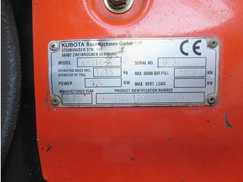 Minibagger Kubota KX 016-4 neue Ketten: das Bild 5