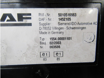 Fahrerhaus und Interieur für LKW DAF LF55 CLOCK CLUSTER P/NO 1452105: das Bild 2