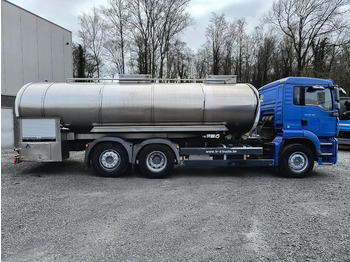 Tankwagen Für die Beförderung von Milch MAN TGA 26.360 INSULATED INOX TANK - 2 COMP - AIRCO - LIFT/STEERING AXLE: das Bild 4