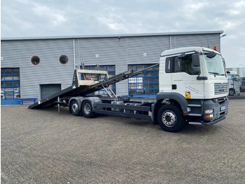 Pritsche LKW MAN TGA26.320 / SLIDING PLATEAU / WINCH / LIFT AXLE / MACHINE CARRIER / MANUAL / EURO-4 / 2007: das Bild 3