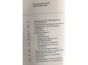 Bindemaschine Heidelberg OHT Manual "Winke für den Maschinenmeister" (Hints for the Machine Operator): das Bild 3
