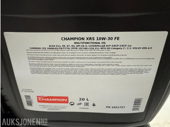 Anbauteil für Baumaschine 100 Liter Olje - Champion XRS 10W-30 FE Multifunctinal Oil: das Bild 4