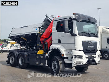 Kipper, Autokran, Zustand - NEU MAN TGS 28.520 6X4 Palfinger PK24001 SLD 5 Kran 2-way tipper Retarder Big-Axle Liftachse Euro 6: das Bild 3