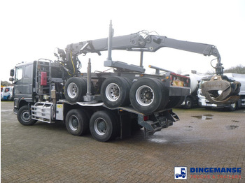 Holztransporter, Autokran DAF XF 105.510 6x4 + Loglift F281S83 crane / timber truck + dolly: das Bild 5