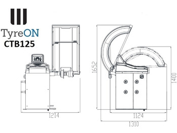 Werkstattgerät CTB125 wheel balancer, 5 ALU and 2 Steel programs - Auto input Distance + Diameter - 230V: das Bild 2