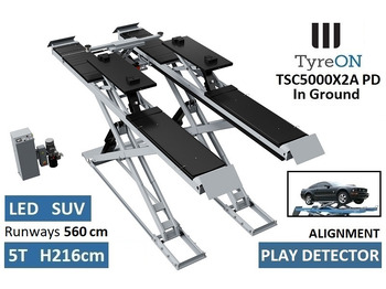 Werkstattgerät TSC5000X2A PD Alignment scissor lift - In floor - Free wheel lifting system - 5.6 m lightened runways - 5T - Play detector: das Bild 2