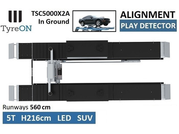 Werkstattgerät TSC5000X2A PD Alignment scissor lift - In floor - Free wheel lifting system - 5.6 m lightened runways - 5T - Play detector: das Bild 3