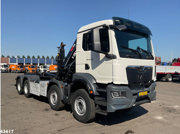 Abrollkipper MAN TGS 32.470 8x4 Euro 6 Hiab 22 Tonmeter laadkraan Just 68.765 Km!: das Bild 5