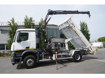Pritsche LKW, Autokran MERCEDES-BENZ Arocs 1833 / 87,000 km!!! / Hds HIAB X-DUO 128 B-2 / three-sided tipper: das Bild 4