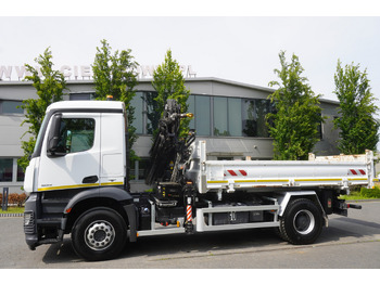 Pritsche LKW, Autokran MERCEDES-BENZ Arocs 1833 / 87,000 km!!! / Hds HIAB X-DUO 128 B-2 / three-sided tipper: das Bild 5