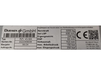 Gabel DURWEN RZV 45 B=1350 mm: das Bild 4