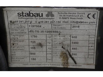 Gabel für Flurförderzeug Stabau S5-TG 35-1200/850-L: das Bild 5