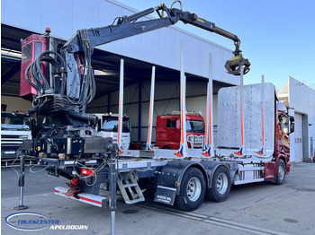 Holztransporter, Autokran Scania R650 V8 NGS 6x4, Retarder, Jonsered ('18): das Bild 2