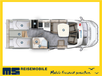 Teilintegriertes Wohnmobil Eura Mobil PROFILA T 695 EB /-2025-/ MONDIAL / EINZELBETTEN: das Bild 2