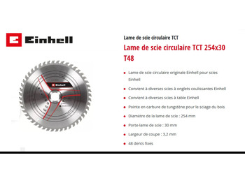 Baugeräte Lame de scie Widia pour bois EINHELL TCT circ saw blade 254x30 T48: das Bild 3