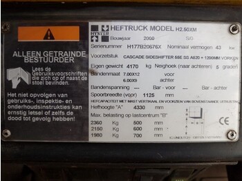 Treibgasstapler Hyster H2.50XM 2.5 ton Duplex Sideshift LPG Heftruck: das Bild 4